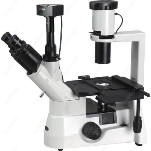 Large Range Plan Inverted Microscope--AmScope Supplies 40x-1000x Large Range Plan Inverted Microscope + 10MP Camera Win & Mac