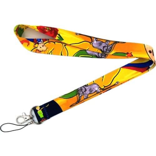 100pcs Regooly RE21 Little prince Neck Strap Lanyard keychain Mobile Phone Strap ID Badge Holder Rope Keyrings cosplay Accessory
