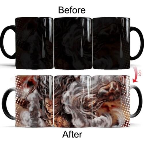 One Piece Luffy 11oz Ceramic Creative Color Changing Magic Coffee Mug Tea Cups