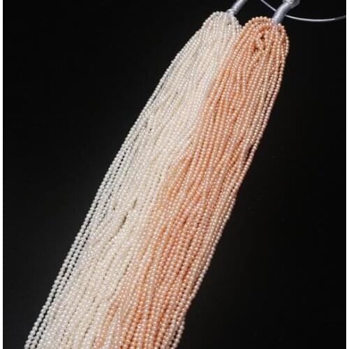 Jewelry Natural freshwater pearl Strong light 3-3.5mm bead DIy Loose beads necklace bracelet