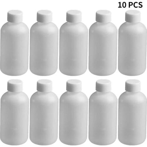 10pcs 250ml Thicken Reagent Bottle Leakproof Plastic Bottle Narrow Mouth Bottle Acid and Alkali Resistant Bottle