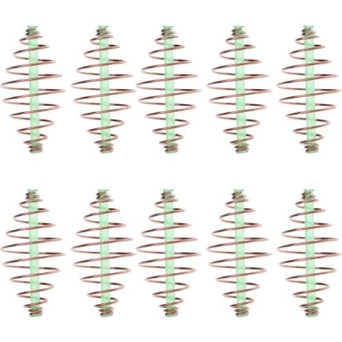 10pcs 5.5x2.5cm Spring Coil Inline Method Feeder Fishing Feeder Fishing Tackle Dropshipping