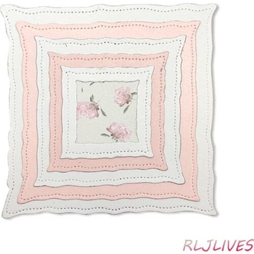 Square Metal Cutting Dies DIY Scrapbooking Card Stencil Paper Craft Handmade Album Handbook Decoration