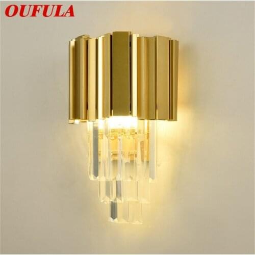 OUFULA Wall Sconces Lamp Gold Contemporary Luxury Design Balcony Decorative For Home Living Room Corridor