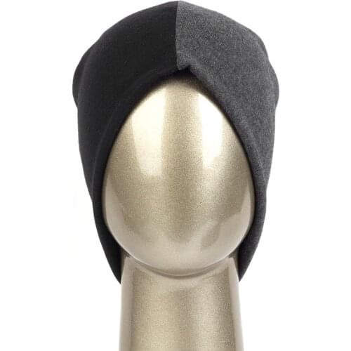 Solid Color Beanies For Women Cotton Turban Wraps Female Skullies Beanies Man Casual Cap Cotton Hats Unisex Two-tone Beanie