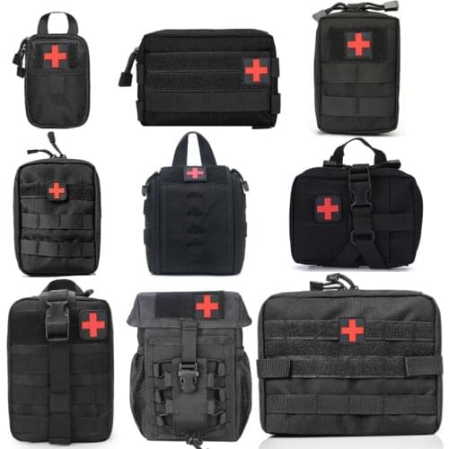 Hunting Molle Tactical Waist Bag Survival First Aid Bag Military EDC Pack Outdoor SOS Pouch Army Medical Kit Waist Belt Backpack