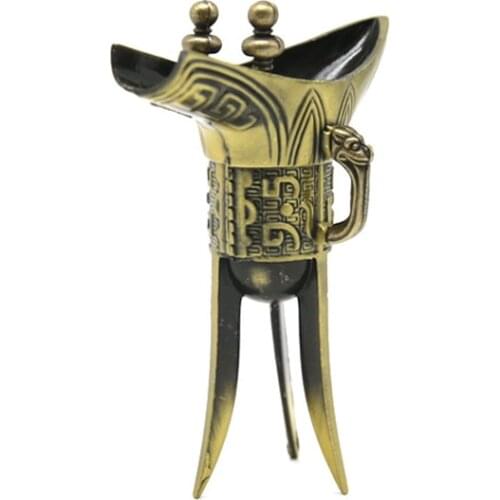 Antique metal three-legged cups Grande cups decorated vintage brushed wine glasses ancient bronze wineware gifts