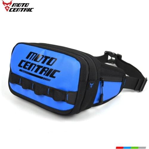 Motocentric Blue New Motorcycle Waist Bag Fashion Locomotive For Men Motorcycle Bag Waterproof Chest Packages Unisex Belt Bag