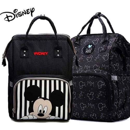 Original Disney Diaper Bag Backpack for Mom Baby Bags Maternity for Baby Care Nappy Wet Bag Travel Stroller USB Diaper Organizer