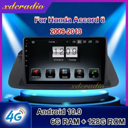 Xdcradio 9" Touch Screen Android 10.0 For Honda Accord 8 Spirior Car Radio Car DVD Multimedia Player GPS Navigation 4G 2012-2020