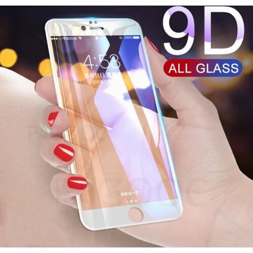 Protective Glass For iPhone 8 7 6 6S Plus 5 5S SE Tempered Screen Protector 9D Curved Edge Glass on iPhone X XS Max XR Film Case