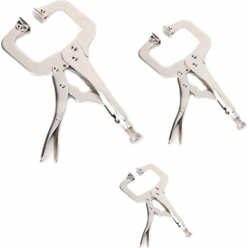 6"/9"/11" C Clamp Vise Grip Welding Locking Quick Pliers Round Wood Locator Clips