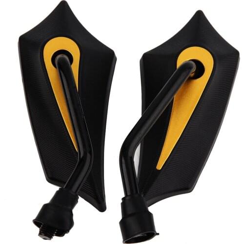 1 Pair 360 Degree Universal Motorcycle Rearview Mirrors Aluminium Alloy Bike Side Mirror Glasses Wide Vision Swivel Adjustable