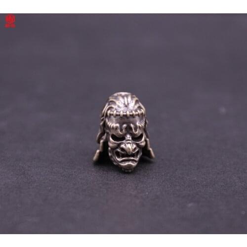 1PC Flame Warrior Retro Brass Copper EDC Paracord Beads Lanyard Pendants Knife Beads Umbrella Rope Cord Necklace Bracelet Beads