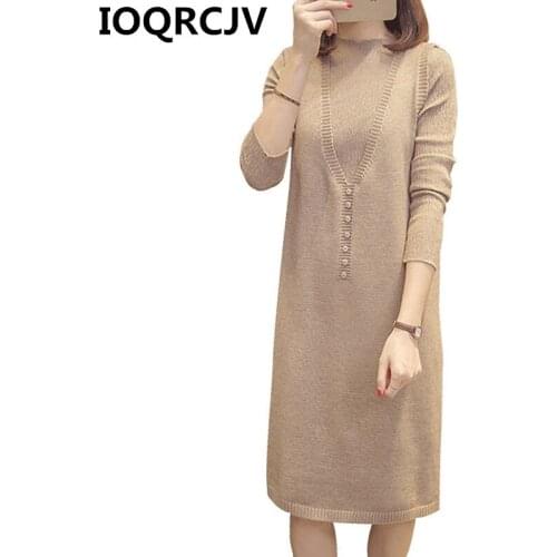 2019 Autumn Winter Women Pullover Long Sleeve Casual Sweater Top and Knitted Vest Sweater Dress Two-piece Sets Party Dresses 575