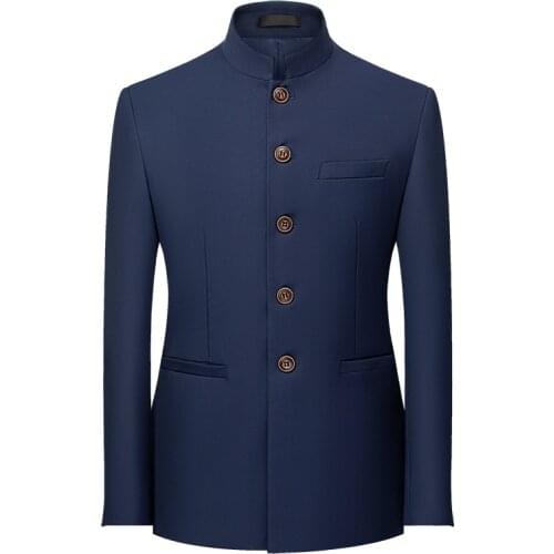 2021 Men Casual Blazers Trend Brand Chinese Style Mens Slim Fit Wild Suit Fashion Business Dress Blazer Male Chinese tunic suit