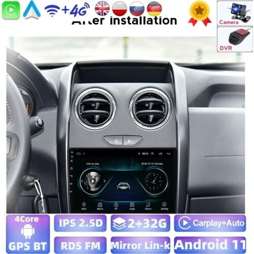 2G+32G Android System Car Stereo Player With GPS Navigation USB Charging For Renault Duster 2015-2018 Support WiFi BT SWC