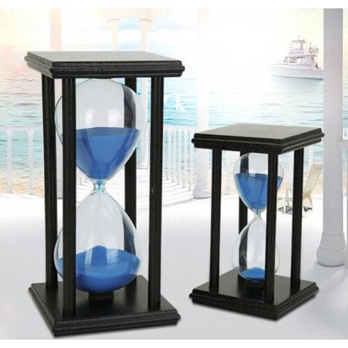 45/60min Wooden Sand Watch Clock Sandglass Hourglass Timer Kitchen School Minutes Timer Home Desktop Decoration Kids Toys
