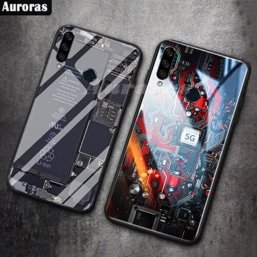 Auroras For Honor 9X Premium Case Explorer Painted Tempered Glass Cover For honor 9x Cases Funda