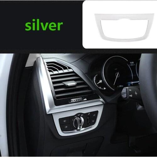 For BMW X3 G01 18-19 X4 G02 2019 1pcs Chrome ABS HeadLight Control Button Frame Trim