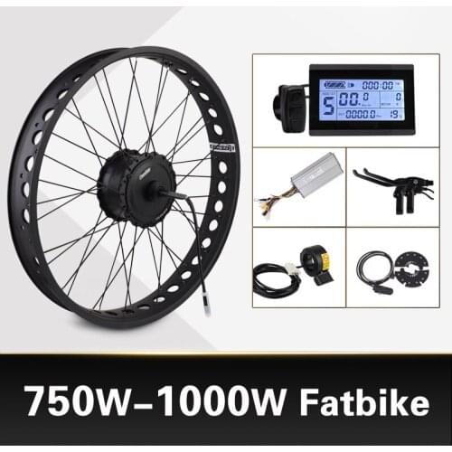 Fat Bike Electric Wheel 52V 1000W Snow Bike Kit 48V 750W Electric Bike Conversion kit 4.0 Wheel ebike kit MXUS XF15Fat Hub Motor