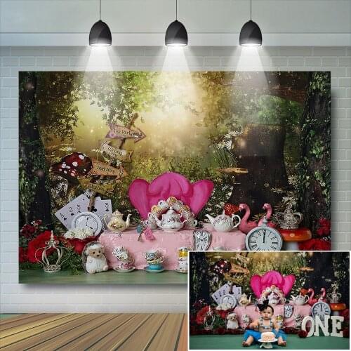 Magic Forest Kids Background Fairy Tale Newborn Child Portrait Photography Backdrop 1st Birthday Cake Smash Decor Photo Studio