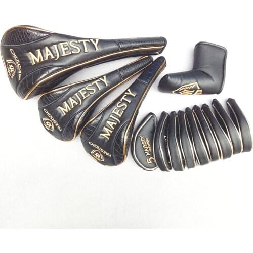 Golf Club #1 #3 #5 Wood Headcovers MAJESTY Driver Fairway Woods cover PU Leather Head Covers Set Protector Golf Accessories