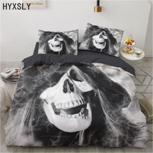 3d Print Bedding Set Queen King Size Skull Skeleton Duvet Cover with Pillowcase Twin Full Kids Adult Bedroom 2-3 piece Comforter