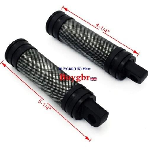 Motorcycle Black Front & Rear Footpeg Foot Pegs Footrest For 1984-2017 All Harley-Davidson (Road King/ Street Glide/ CVO