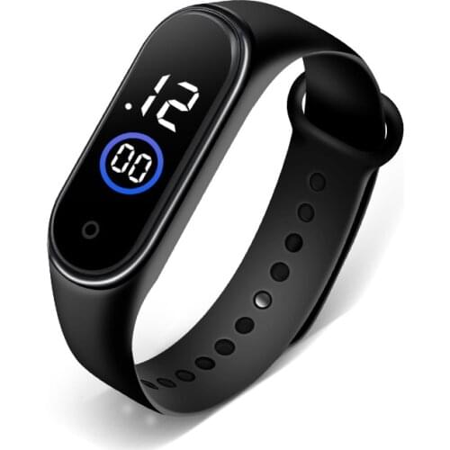 Mens Womens Ip67 Waterproof Sports Electronic Watch Led Curved Large Touch Screen High Quality Silicone Strap Digital Watches