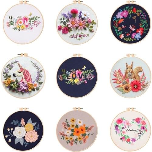 Squirrel Embroidery Kits for Beginners Horse Embroidery Starter Kit Love Embroidery Set Embroidery Gift English Instructions