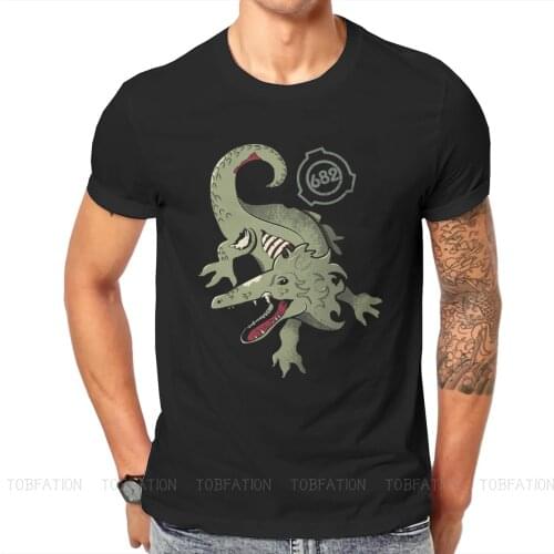 SCP Foundation Fictional Organization Fabric TShirt 682 Hard to Destroy Reptile T Shirt Leisure Men Tee Shirt Printing Big Sale