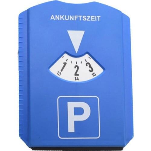 Plastic Car Parking Disc Timer Clock Arrival Time Display with Snow Scraper