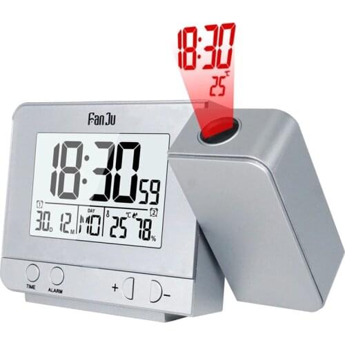 3531 Projection Alarm Clock Digital Date Snooze Function Backlight Projector Desk Table Led Clock With Time Projection