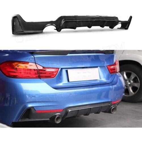 Carbon Fiber Rear Bumper Lip Diffuser Spoiler for BMW 4 Series F32 F33 F36 420i 428i 435i 2014 2015 2016 2017