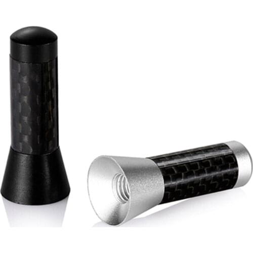 Universal Mini Mast Antenna A 3.5cm Carbon Fiber Screw Aluminum Car Short Stubby