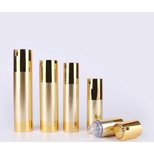 30ml UV gold airless vacuum pump lotion bottle for lotion emulsion serum foundation anti-UV sunshine skin care cosmetic packing