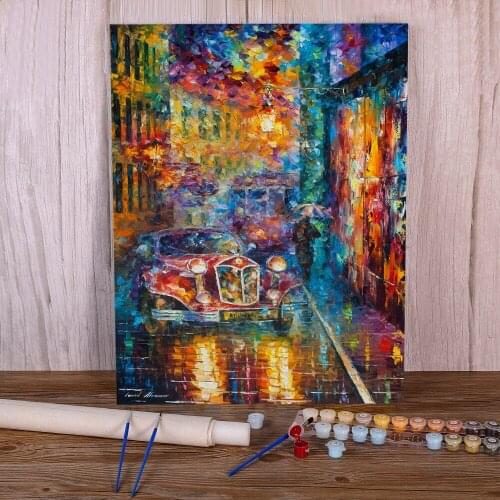 Vintage Car DIY Paint By Numbers Set Oil Paints 40*50 Picture By Numbers Photo Home Decoration Crafts Adults Drawing