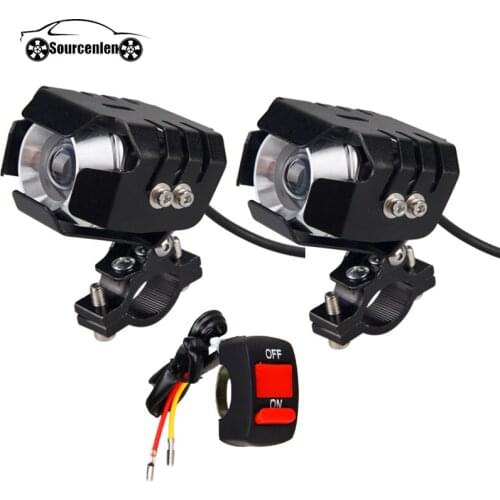 1 or 2PCS 1 Mode High 12V 24V 20W 3000LM 6500K Motorcycle LED Headlight Motorbike Motorcycle Driving Spot Light Lamp Headlamp