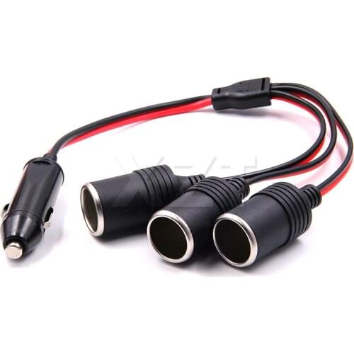 PZ 1PCS 12V 24V 1 to 3 Way Socket Splitter Female Socket Plug Connector Adapter Car Cigarette Lighter 2016 Power Charger Adapter