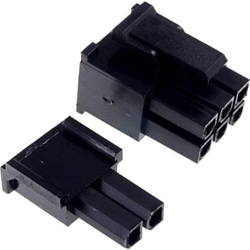 100pcs 4.20 mm 6+2 PIN 8 Position Male Housing for Computer ATX graphics card GPU PCI-E PCIe Power Connector Shell Sliding Rail