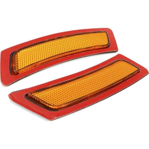 2PCS Crystal Amber Lens Front Side Marker Fender Bumper Reflector For BMW F10 5 Series 2011-2014 BASE Bumper Models