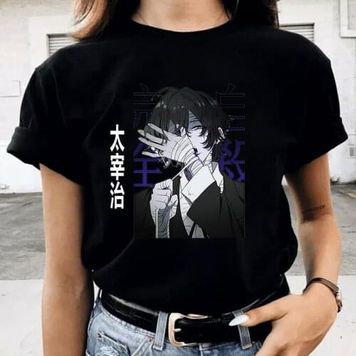 2021 HOT Vintage Clothes Hip Hop Graphic T Shirts Bungo Stray Dogs T-Shirt Dazai Tshirt Classic Tshirts Chuuya Nakahara TShirt