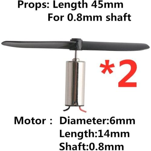 45mm 4.5cm 0.8mm 45*0.8mm Props Propeller Blades Rotors 614 coreless Motor R/C Toys Drone Quadcopter Rc Spare Parts Accessories