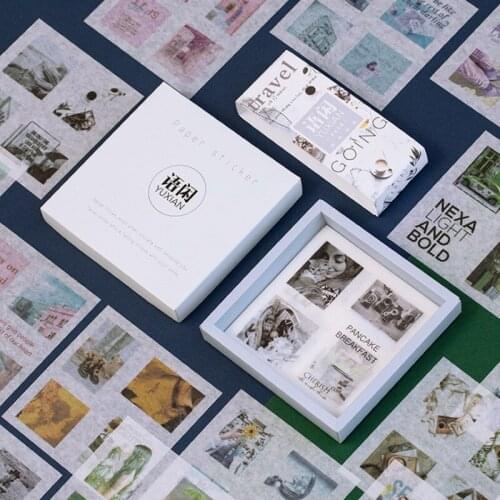 50 PCS/box Mini Cartoon Paper Sticker Decoration Decal DIY Album Scrapbooking Seal Sticker Kawaii Stationery Gift Material Escol