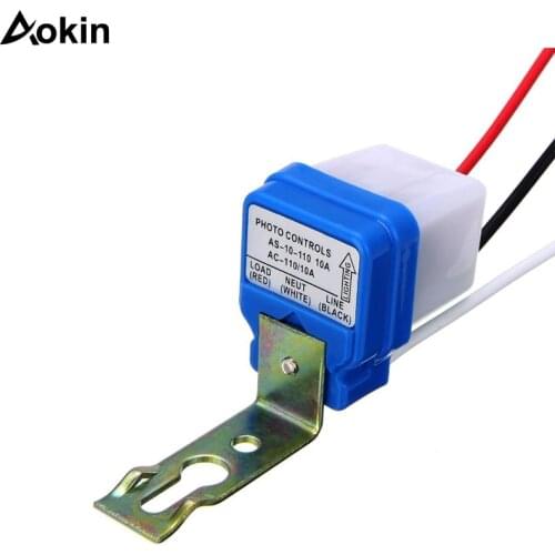 Automatic On Off Light Control Switch Mayitr Photo Control Sensor Switches AC 12V/24V/110V/220V 10A 50-60Hz For Street Highways