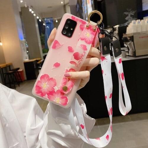 Case For Samsung A51 A71 Case 3D Relief Floral Phone Girly Cover For Samsung Galaxy A41 A 51 71 Stand Phone Protective Shell
