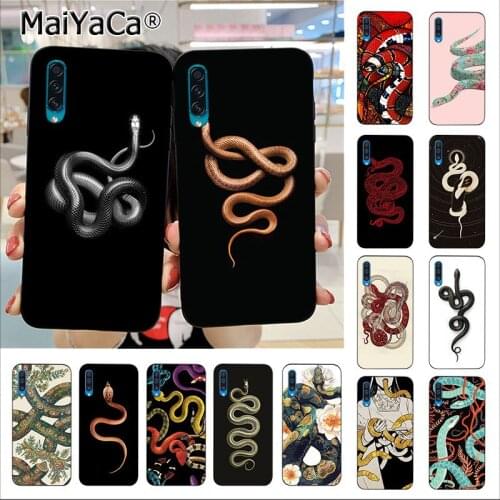 MaiYaCa Hand animal Snake Flower DIY Painted Phone Cover for Samsung A10 20s 71 51 10s 20 40 50 70 A9 2018