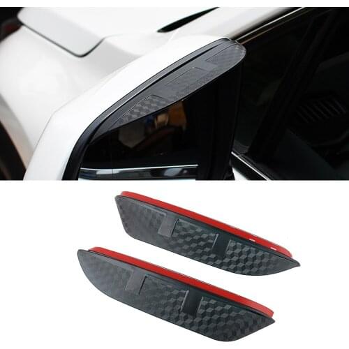 For Lexus RX 2010-2021 Auto Car Side Rear View Mirror Rain Visor Carbon Fiber Texture Eyebrow Sunshade Snow Guard Cover Shield