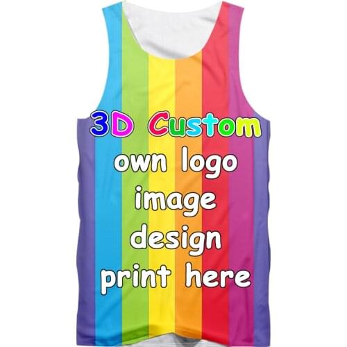 IFPD EU/US Size Customized Tank Top Mens DIY Your Own Design 3D Vest Singlets Fitness Sleeveless Tee Shirts Plus Size Drop Ship